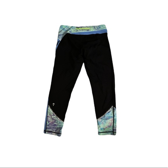 lululemon athletica Other - Lululemon Ivivva Watercolor Fun Black Leggings Stretchy Pants Tights Girls 14